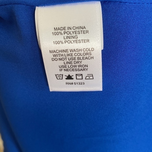 CeCe Blue Cocktail Dress w/Pockets - Picture 5 of 5